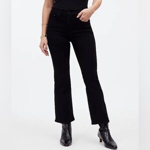 Madewell Kick Out Crop Black Jeans Size 28
